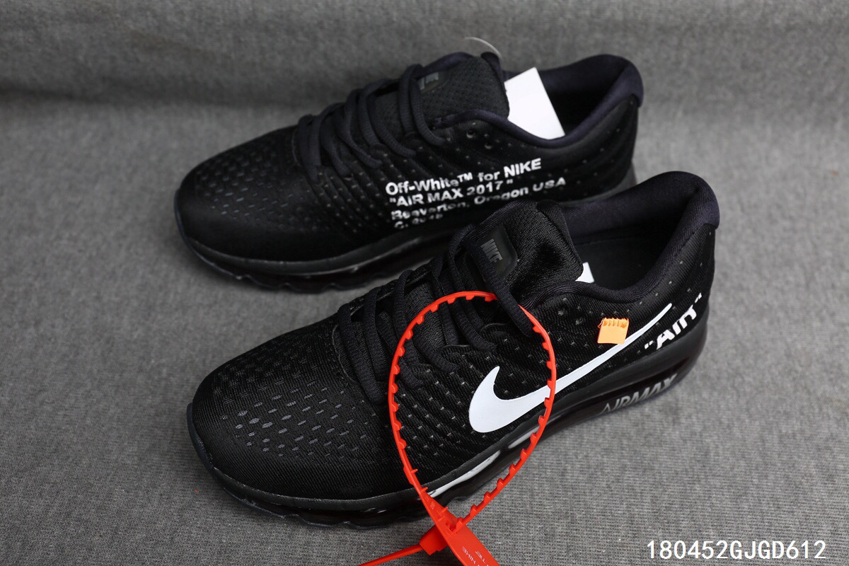 Women Nike Air Max 2017 Off-white Black White Shoes